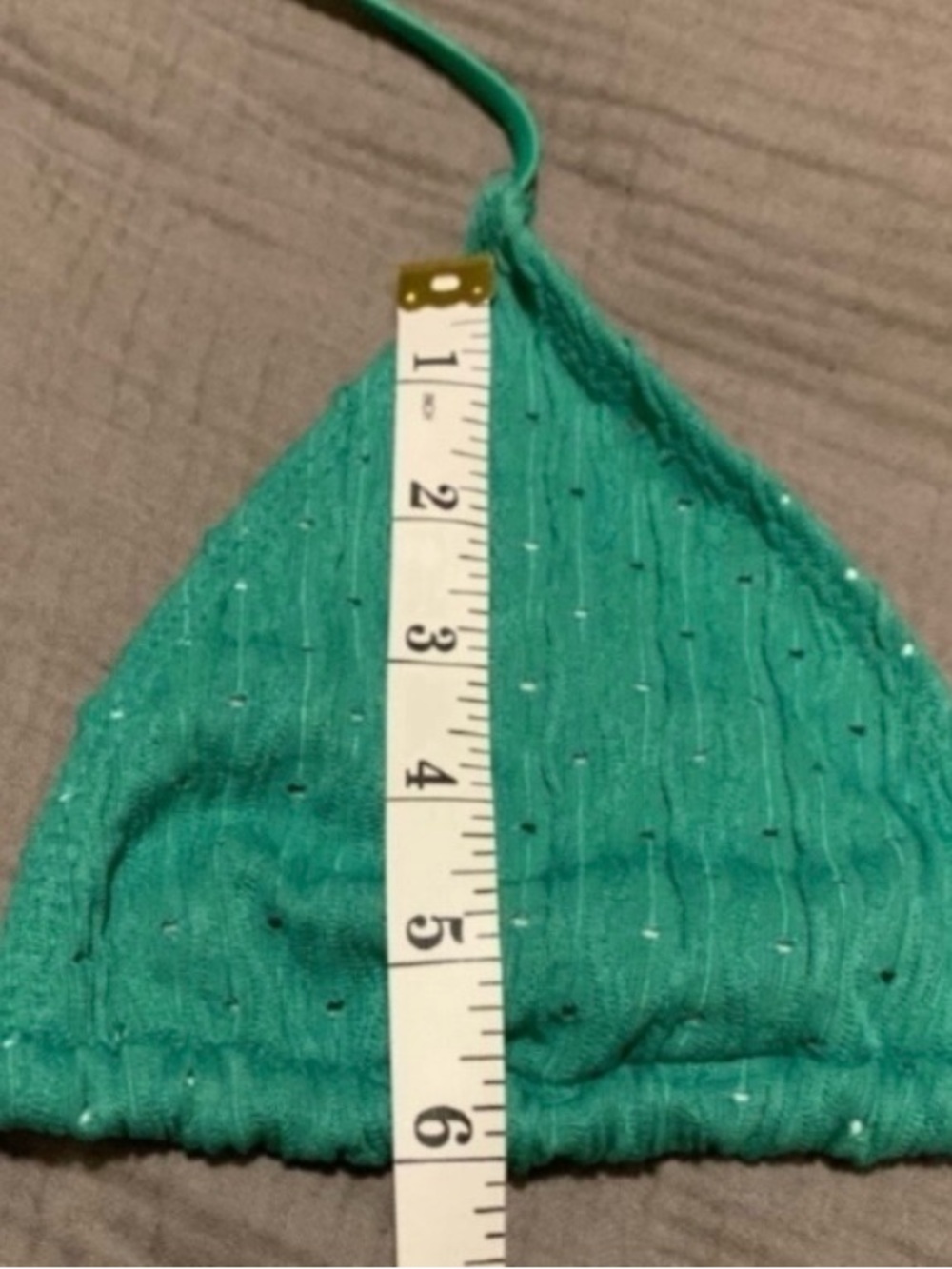 Green Knit Textured High-Rise Bikini Set - Picture 10 of 13